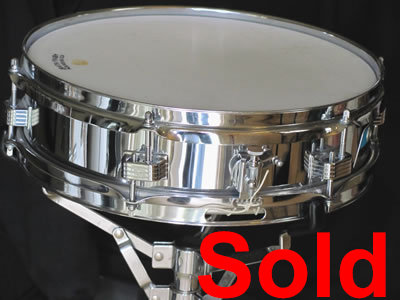 1960's Ludwig Black Oyster Pearl Piccolo Snare Drum